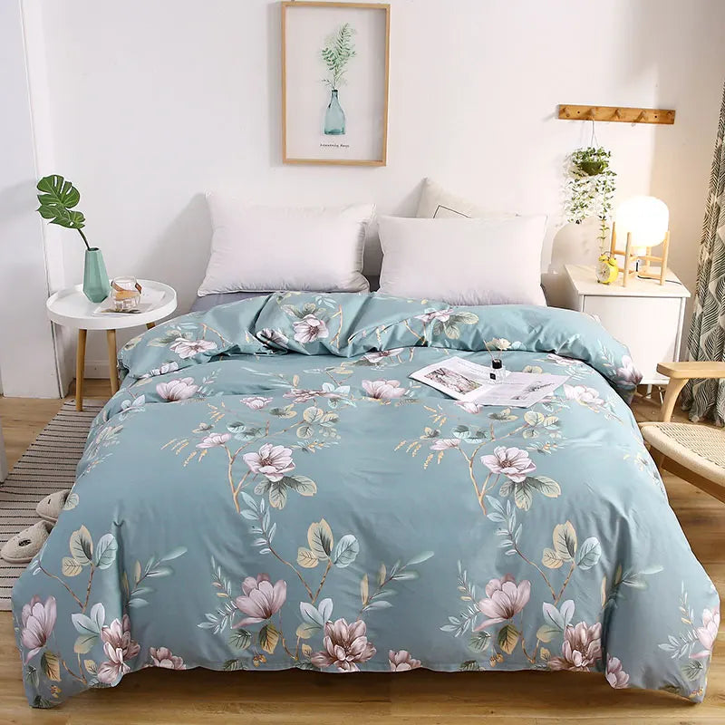 housse de couette 100 coton imprimée avec fermeture éclair pour lit