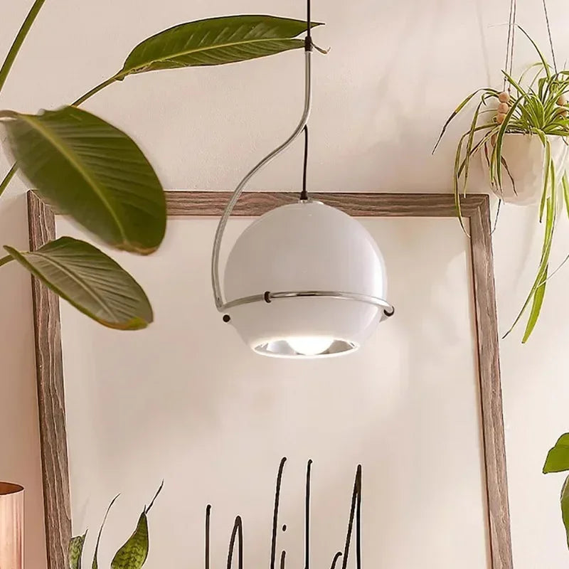 lustre rétro américain en verre ambré pour ambiance créative - vue 4 sur 9