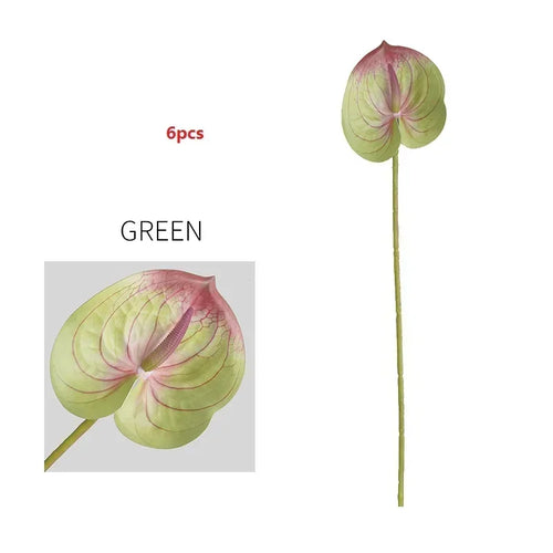 feuilles d'anthurium artificielles pour décoration florale et jardin - vue 23 sur 24