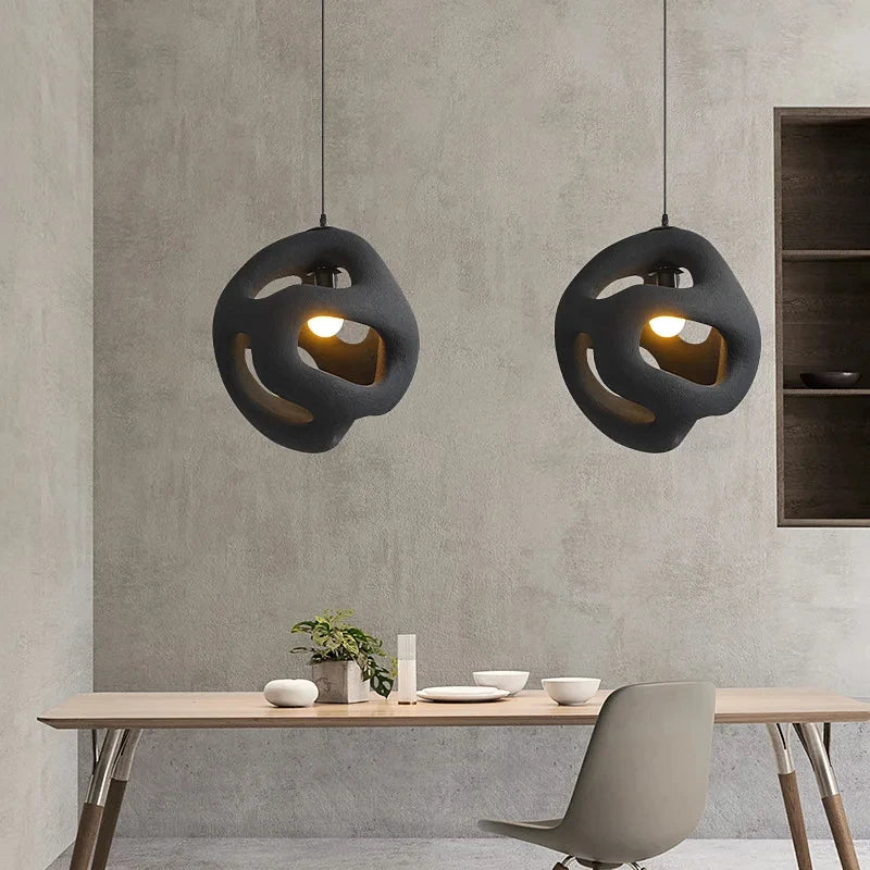 suspension Wabi-sabi Design Style salon maison chambre à manger résine haut de gamme intérieur LED