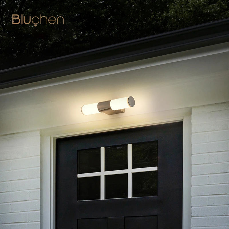 applique murale led moderne en acier inoxydable design nordique - vue 4 sur 7