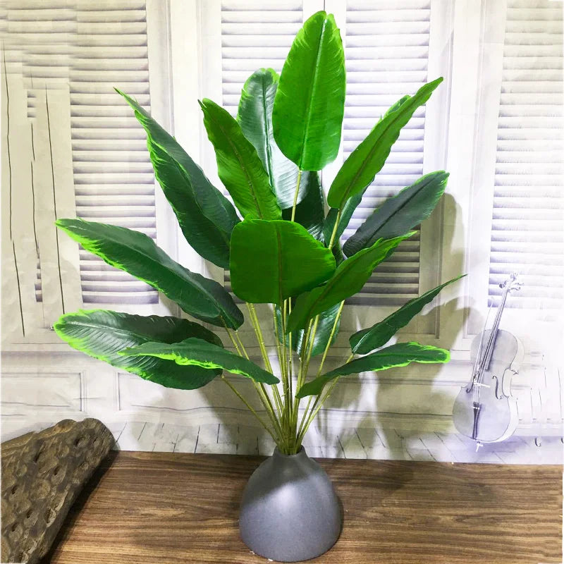 plantes artificielles tropicales feuilles de palmier pour décoration intérieure - vue 6 sur 7