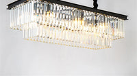 lustre moderne double couches en led pour décoration élégante