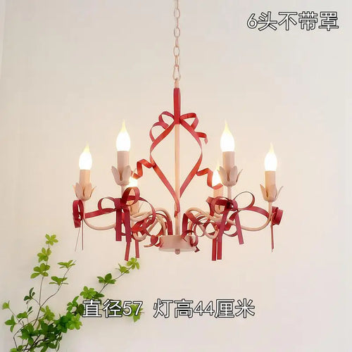 lustre mignon pour enfant style pastoral avec nœud - vue 14 sur 14