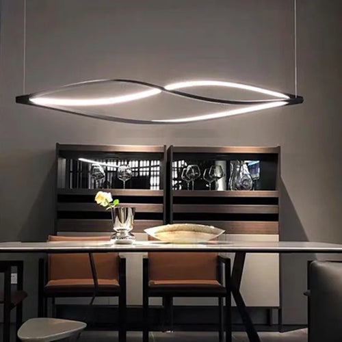 suspension led minimaliste en aluminium pour éclairage maison - vue 3 sur 8