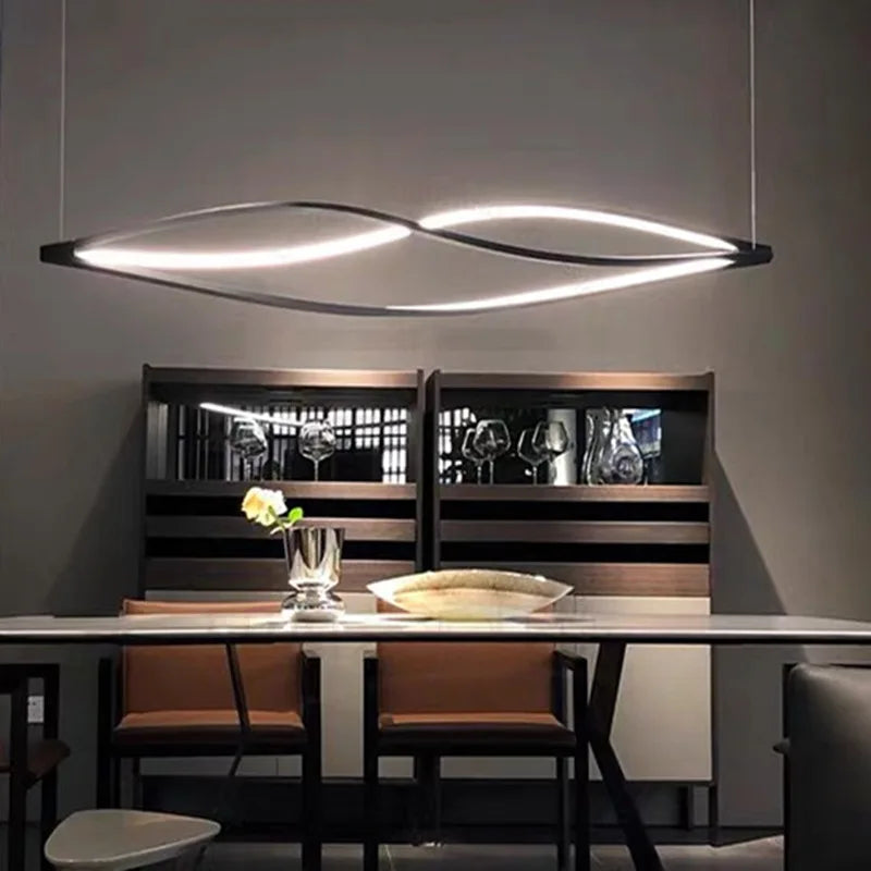suspension led minimaliste en aluminium pour éclairage maison