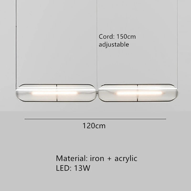 lampe led moderne à suspension réglable pour bar et bureau - vue 8 sur 12