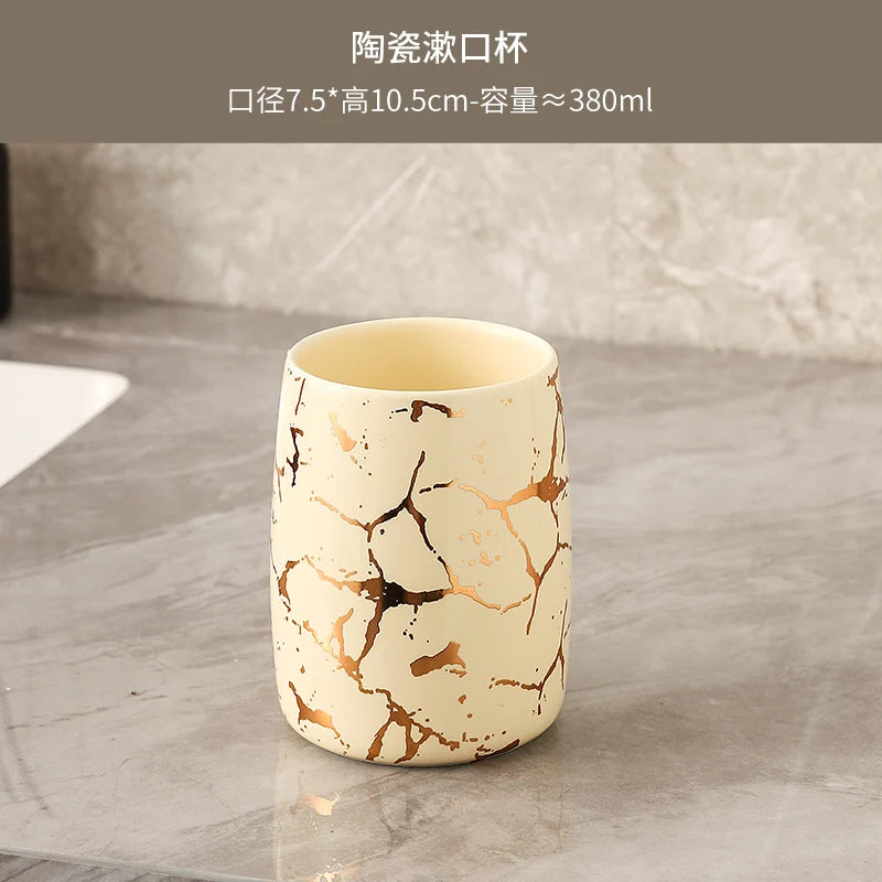 tasse en céramique marbrée haut de gamme pour couples décorative - vue 11 sur 26