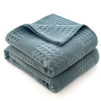 Plaid coton gaufré léger décoratif canapé chambre été