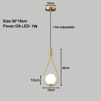 Suspension LED d'intérieur avec cordon G9