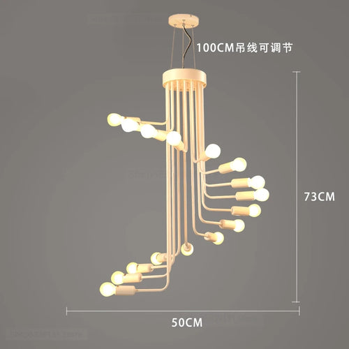 lustre moderne à LED style nordique pour loft et restaurant - vue 12 sur 11
