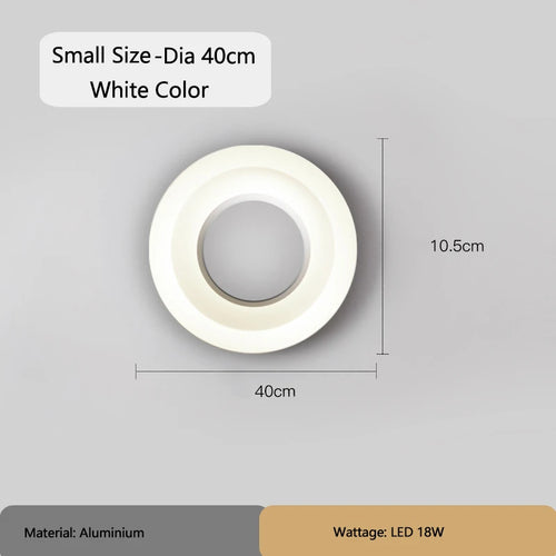 Modern Round Wall Lamps for Bedroom Bedside Living Room Wall Light Decorative Illuminaire 25cm 40cm 60cm Bar Stair Night Lamps - vue 11 sur 13