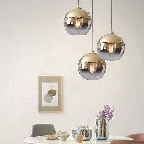 suspension modernes en verre pour décoration nordique - vue 3 sur 9