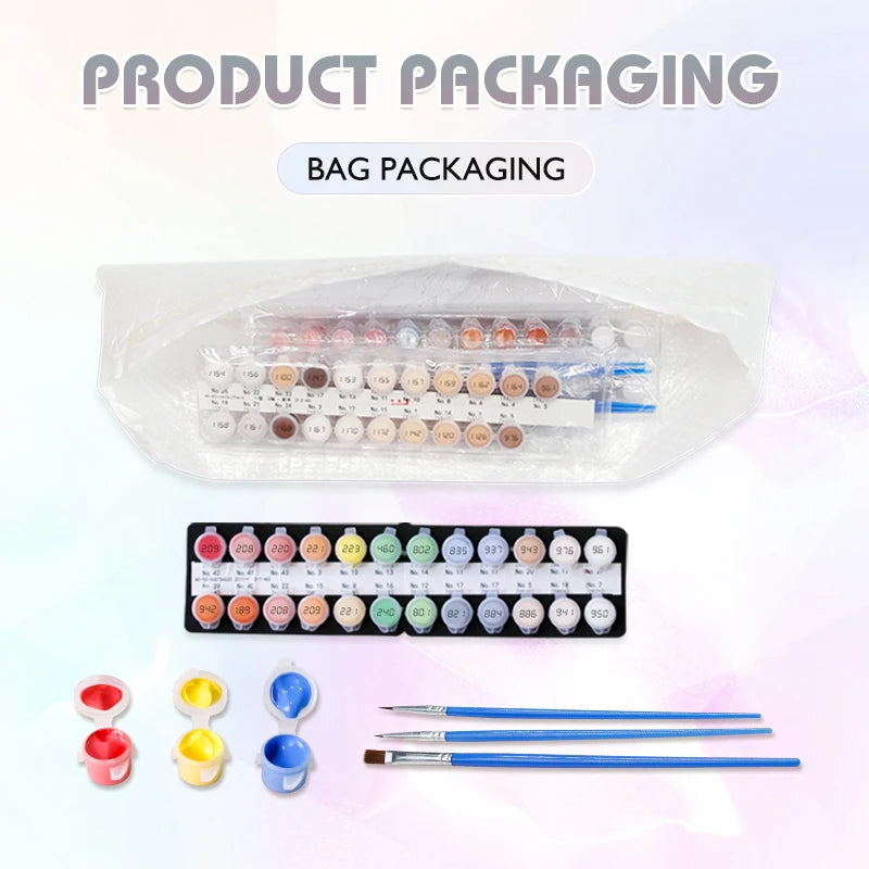 kit peinture par numéro champ de tournesols à réaliser soi-même