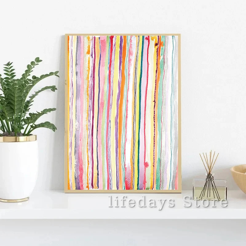 affiches géométriques abstraites à l'aquarelle pour décoration moderne