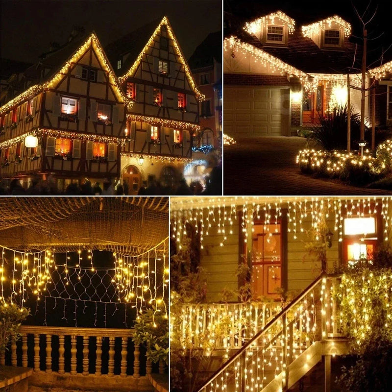Guirlande Lumineuse De Noël Avec Lumières - 270 Cm - PVC Résistant Aux Intempéries - Pour Intérieur Et Extérieur - Décoration Porte, Fenêtre, Maison