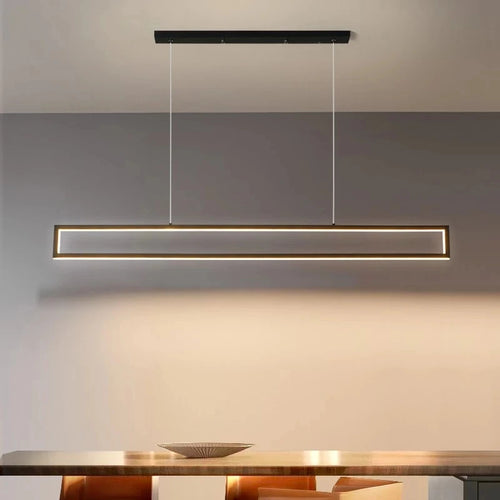Modern LED black dimming living room light used for hanging decoration of restaurant, coffee shop, bar lighting fixtures - vue 5 sur 8