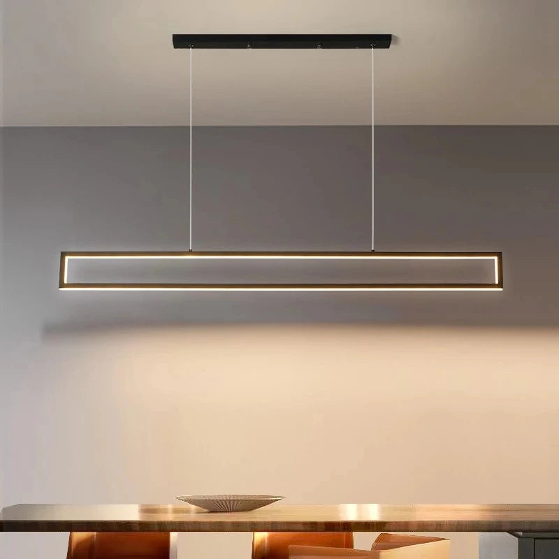 Modern LED black dimming living room light used for hanging decoration of restaurant, coffee shop, bar lighting fixtures