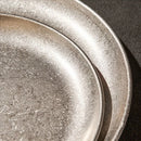 Assiettes plates acier inoxydable style industriel vintage