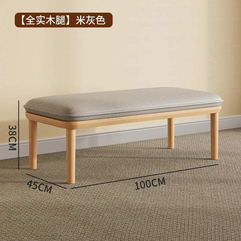 tabouret en velours moderne nordique pouf unique et peu encombrant - vue 11 sur 24