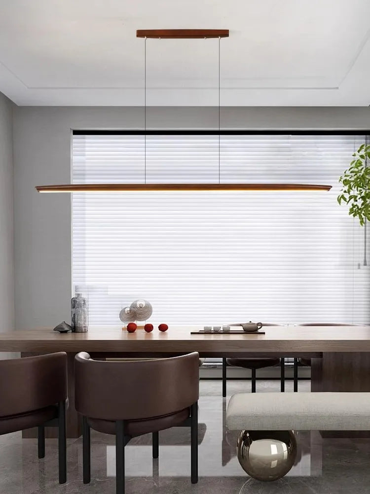 lustre suspendu en bois design tendance dimmable pour intérieur moderne - vue 5 sur 15