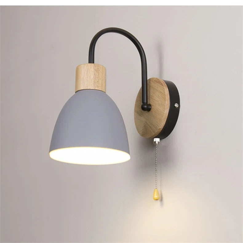 applique nordique moderne macaron avec interrupteur led décoration maison - vue 16 sur 18