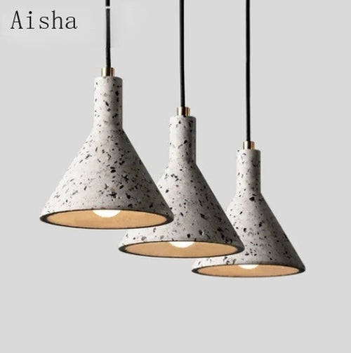 suspension en terrazzo style industriel rétro pour éclairage créatif - vue 2 sur 8