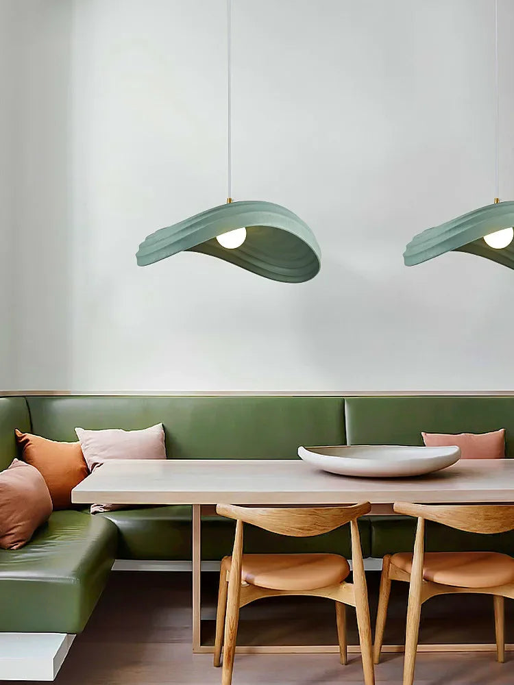 Nordic Minimalist Wabi Sabi Cream Style LED Dining Room Cafe Pendant Light Restaurant Bar Loft Home Decor Lamp Stairs Chandelier - vue 4 sur 19