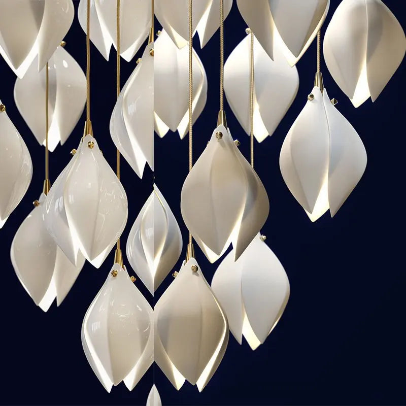 suspension en céramique nordique design fleur pour décoration intérieure - vue 7 sur 7