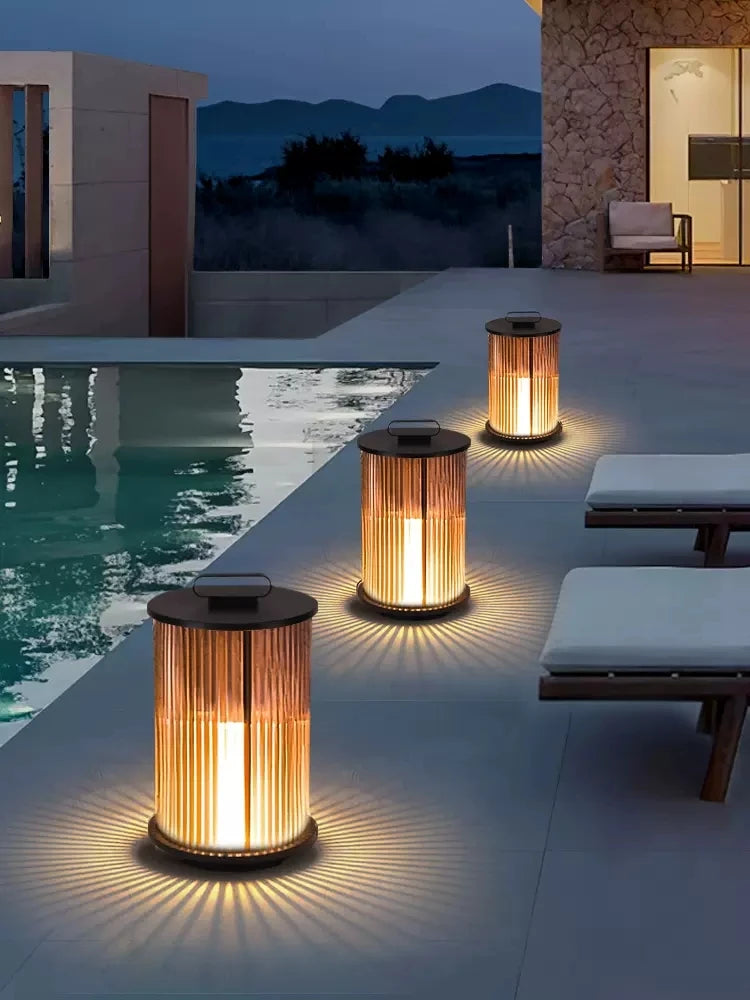 villa moderne lampe de jardin solaire extérieure étanche