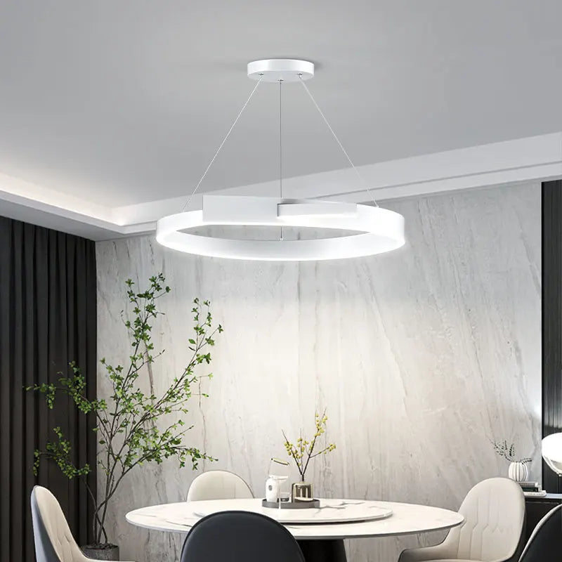 lustre minimaliste moderne led design créatif pour salon - vue 4 sur 11