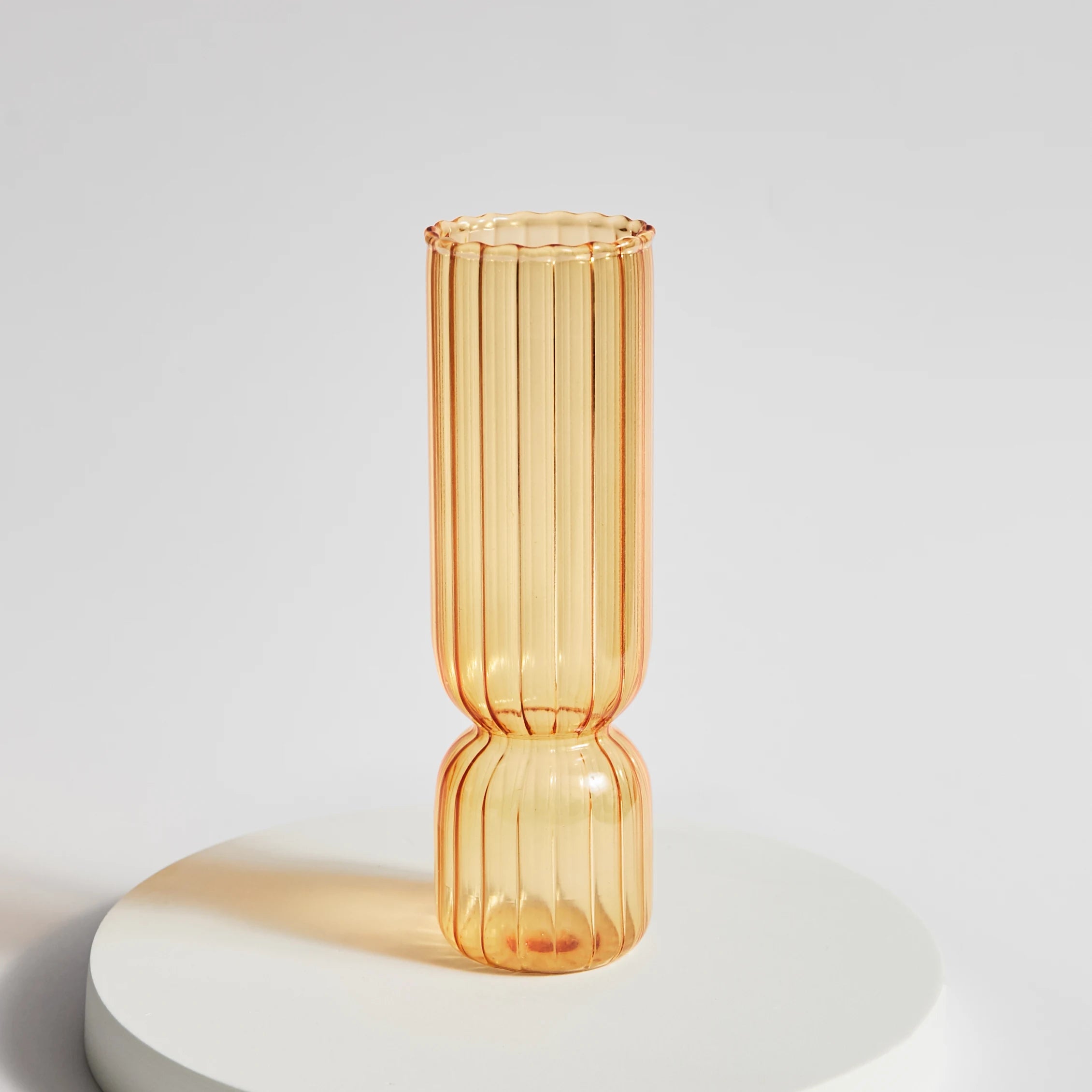 bougeoir conique en verre pour décoration intérieure festive - vue 10 sur 17