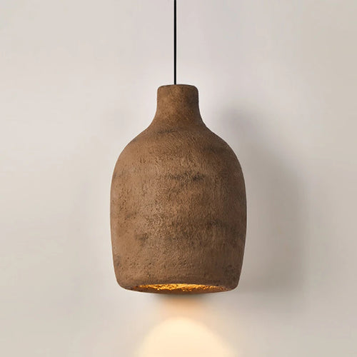 suspension led design rétro nordique wabi sabi pour décoration maison - vue 5 sur 8