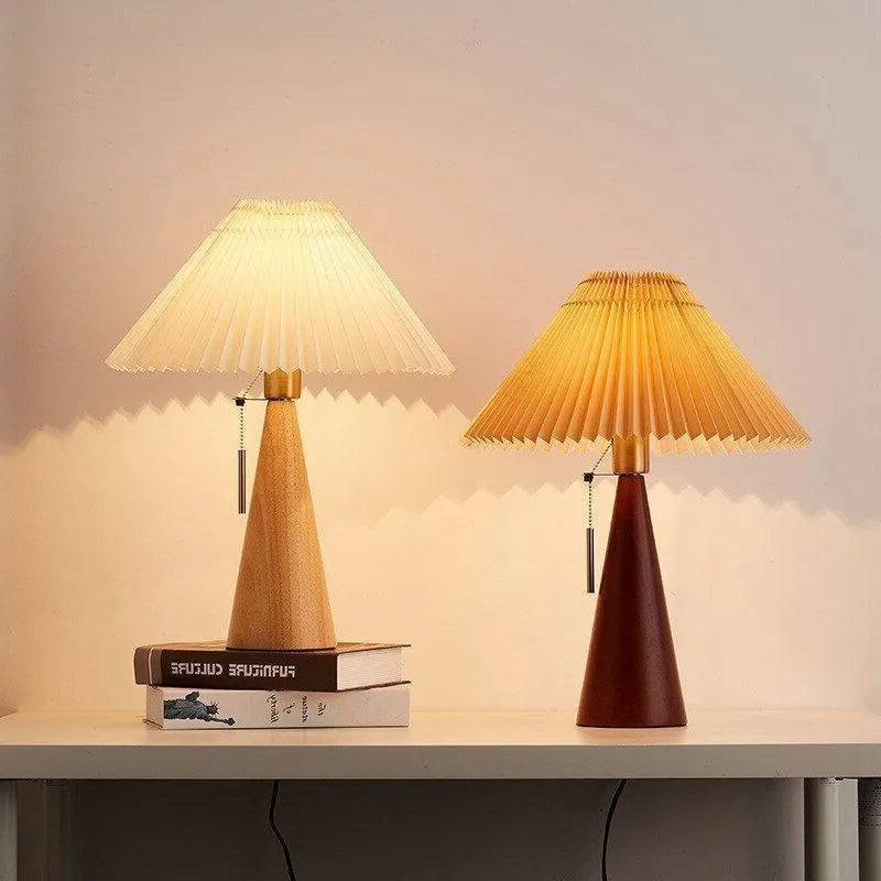 Lampe de Table en bois nordique minimaliste LED