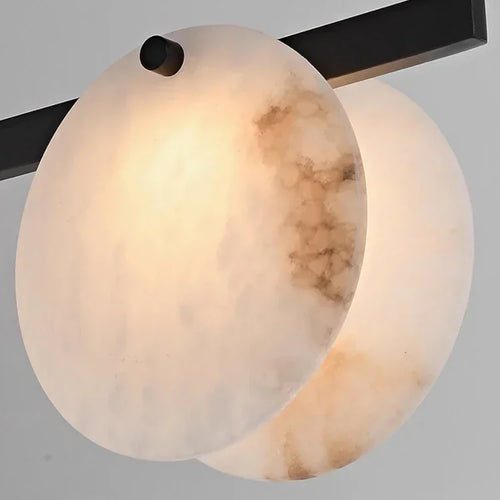 suspension moderne en marbre et cuivre pour décoration intérieure - vue 7 sur 7