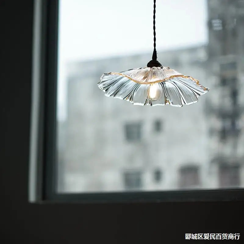 Suspension modernes en verre de fleur lampes suspendues décoration de la maison éclairage salon chambre chevet luminaire magasin d'intérieur