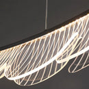 lustre design artistique en plumes et fil métallique ajustable