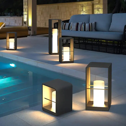 Lampe de jardin moderne solaire LED clôture lumière IP54 extérieur étanche ambiance éclairage pelouse lumières Villa cour décor lampadaires - vue 3 sur 21