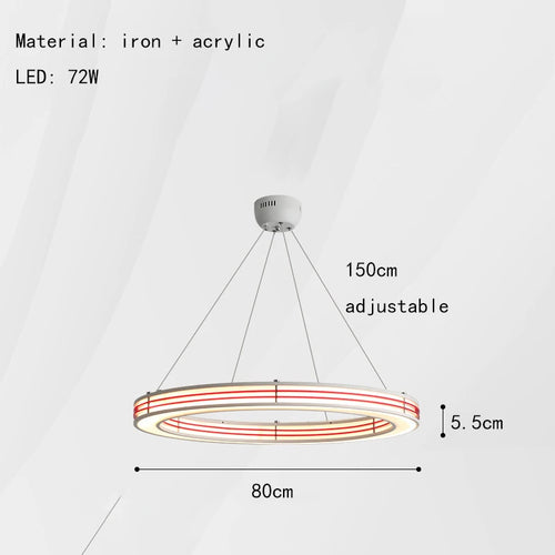 lustre art déco avec anneau pour éclairage suspendu réglable - vue 11 sur 16