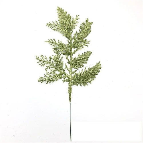 décoration de noël feuilles de pin paillettes pour bricolage couronne arbre - vue 16 sur 17
