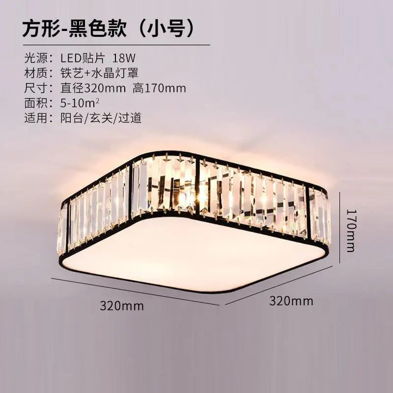 plafonnier moderne en cristal style européen lampes créatives à led - vue 12 sur 12