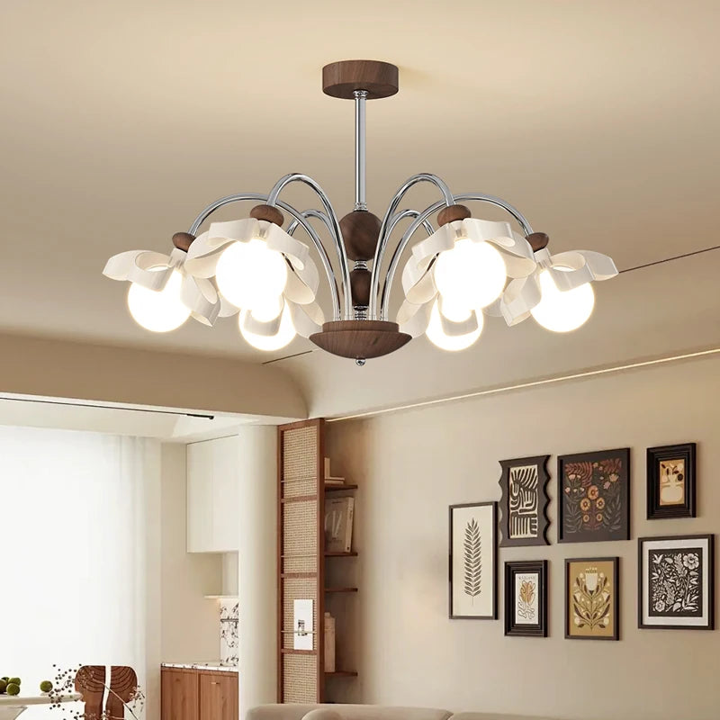 lustre médiéval à fleurs style rétro pour ambiance agréable - vue 4 sur 9