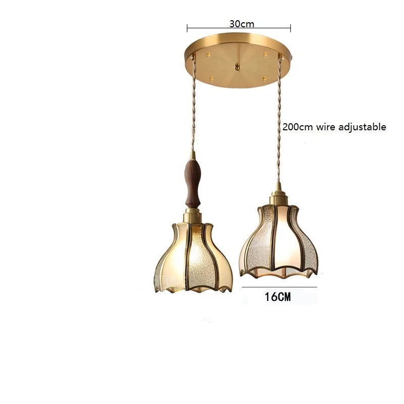 iwhd suspension moderne en cuivre verre led décorative - vue 15 sur 16