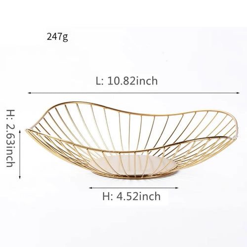 corbeille à fruits en métal pour rangement et décorations variées - vue 11 sur 13