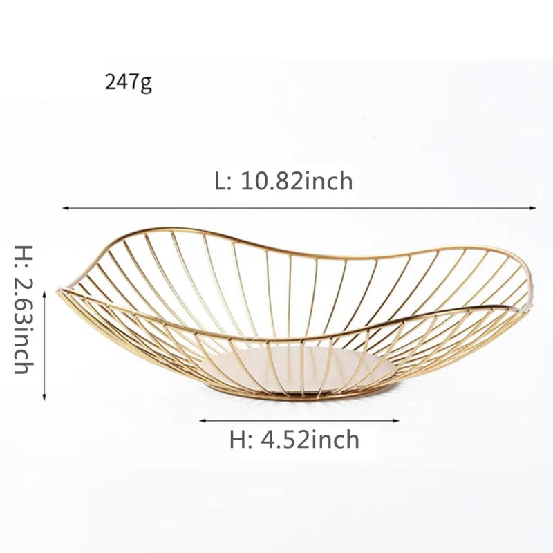 corbeille à fruits en métal pour rangement et décorations variées