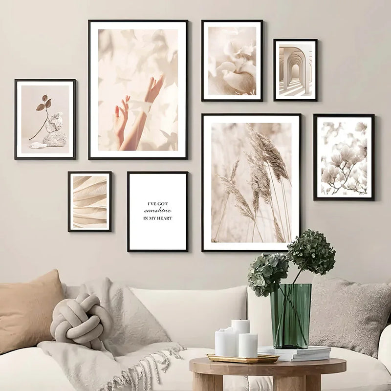 plante orchidée plume art mural pour décoration intérieure