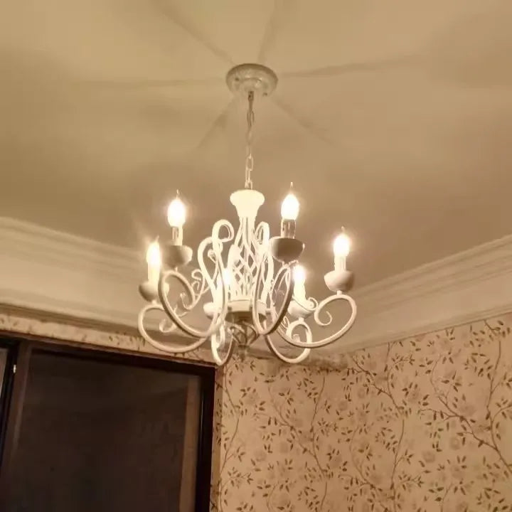 lustre de campagne moderne à 6 lumières pour intérieur - vue 6 sur 8