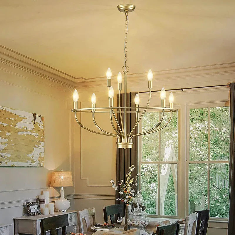 lustre rétro en fer à plusieurs têtes style industriel et loft