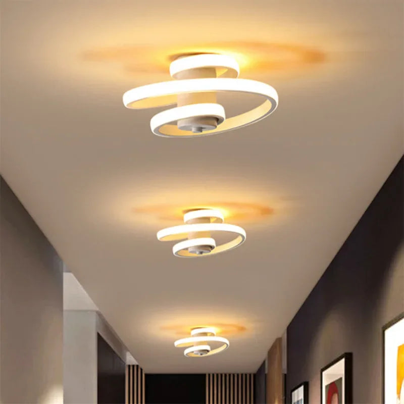 plafonnier à led moderne pour éclairage intérieur design nordique - vue 3 sur 8
