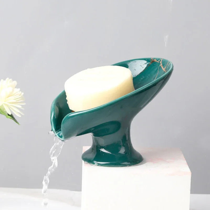 porte-savon en céramique léger avec drainage automatique sans perforation - vue 5 sur 9